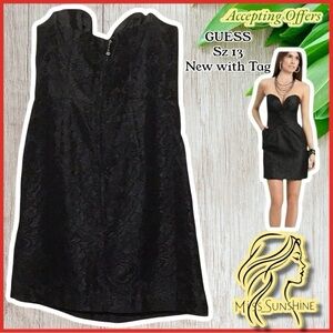 GUESS - Sz 13 - strapless dress laced outside NWT